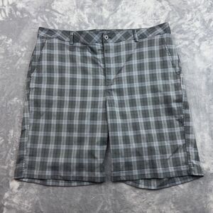 Under Armour Performance Men's Gray Plaid Golf Shorts 10" Inseam Size 40
